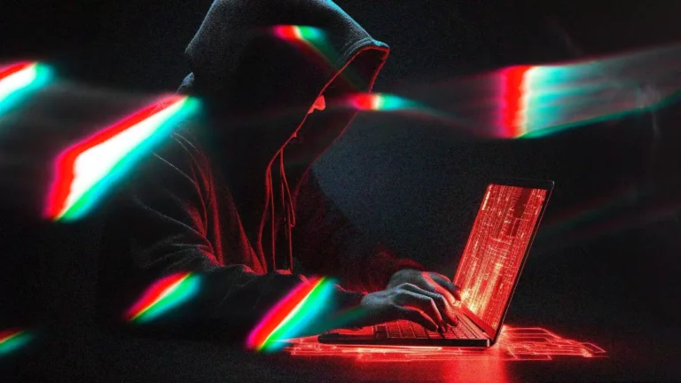 hacker computador ilustrado ataque
